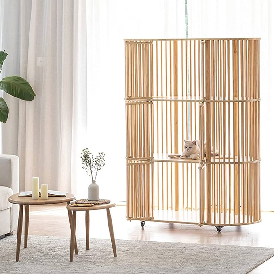 【新品・未使用】猫ケージ 木製 おしゃれ 小さめ 3階建て キャットヴィラ Amazon.co.jp: 猫 ケージ 2段 木製 おしゃれ 小さめ 3階建て